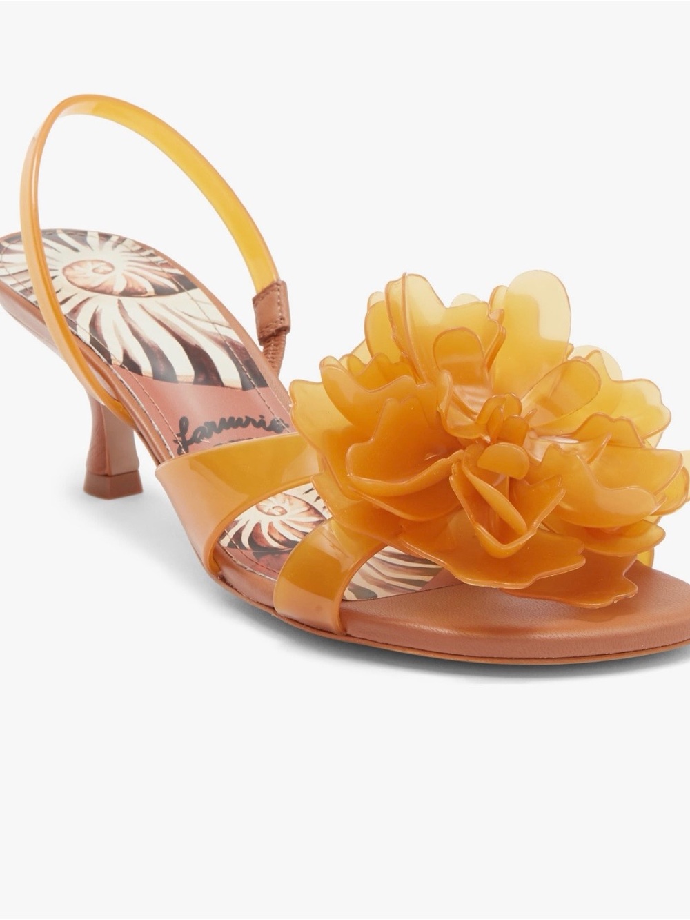 Farm Rio flower jelly sling back sandals heels new 8